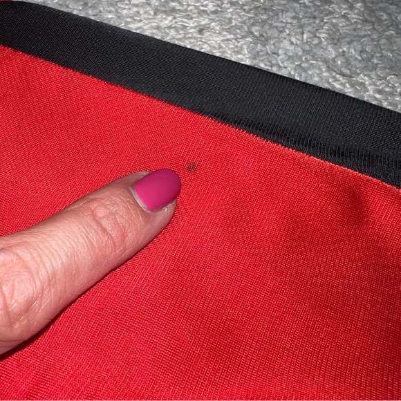 Nike Red and Black Athletic Jacket with Full Zip - Picture 6 of 7